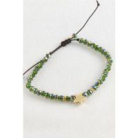 Yıldız Kristal Makrome İp Bileklik