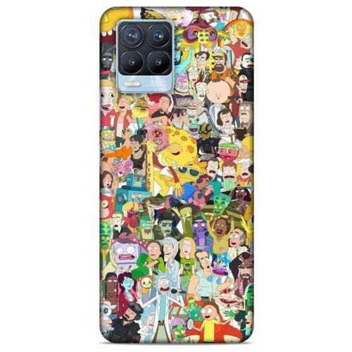 Realme 8 Pro Uyumlu Kılıf Rick And Morty (36) Glitter Kılıf Cop Morty