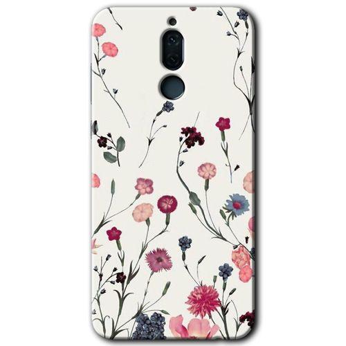 MRCİLETİSİM Huawei Mate 10 Lite Kılıf HD Desen Baskılı Arka Kapak + Temperli Cam - Mat Çiçek