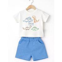 6/24 Ay Dino Baskılı Basic Bebek Takımı