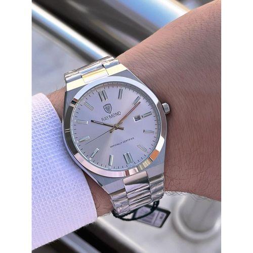 Raymond Nişan Ve Damatlara Özel Çelik Kordon 2 Yıl Garantili 5 Atm Erkek Kol Saati+Bileklik RMD.25