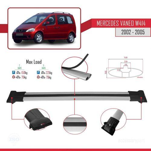 Mercedes Vaneo (W414) 2002-2005 Arası ile uyumlu FLY Model Ara Atkı Tavan Barı GRİ