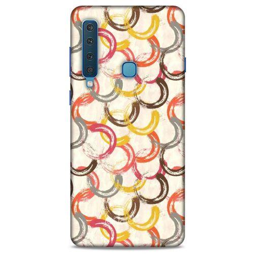 Samsung Galaxy A9 2018 Kılıf Pastel Renkler (33) Hybrid Kılıf Kahverengi Turuncu