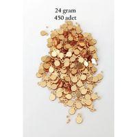 Oya Abiye Bileklik Kolye Pleksi Metalik Plastik Pul Altın Renk 24 gram 450 adet - BNC557