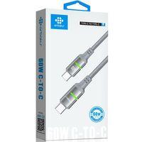 Type-C to Type-C 60W Hızlı Şarj ve Data Kablosu – Örgülü, Dayanıklı, LED Işıklı Tasarım Arbaks ARB-122