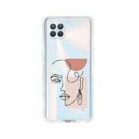 Oppo Reno 4 Lite Women Art Desenli Premium Şeffaf Silikon Kılıf