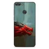Huawei Psmart Kılıf Dragons (17) Tasarım Kılıf Siyah Boynuzlu Ejderha
