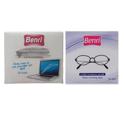 Benri Gözlük Temizleme Mendili Ve Cam Ekran Temizleme Mendili