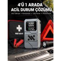 Araçlar İçin Akü Takviye Lastik Şişirme Ve Powerbank Cihazı