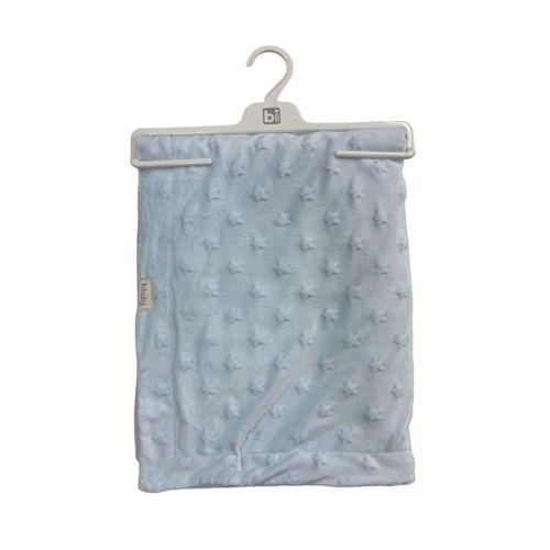 Bibaby Bibaby Embossed Star 90x108 Battaniye 64728 Blue