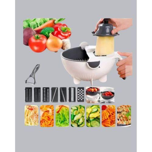 Çok Fonksiyonlu Döner Rende Süzgeç Hazneli Ergonomik Sebze Doğrayıcı