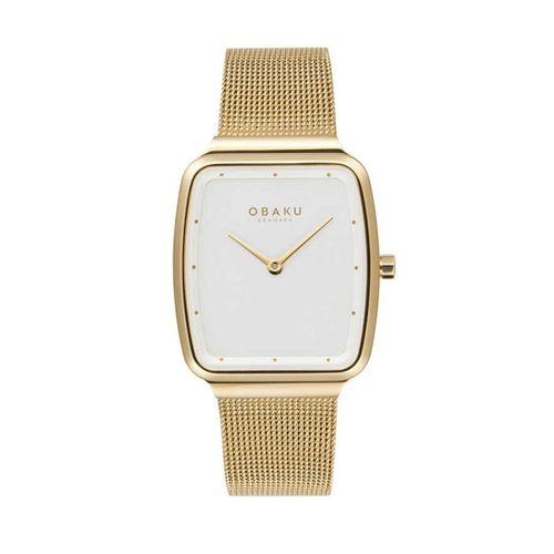 Obaku Denmark V267LXGIMG Hasır Çelik Quartz 27 mm Altın Kadın Kol Saati