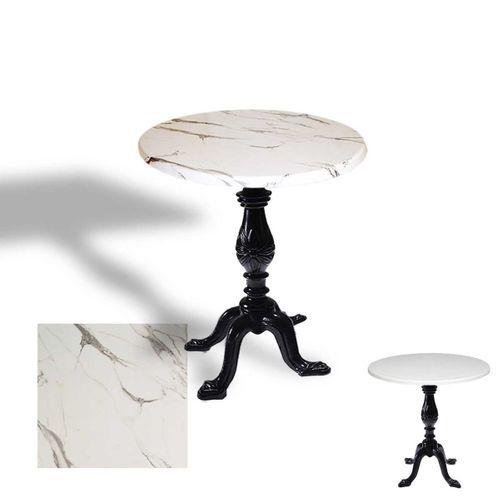 Dockers Çipa 1001 Döküm Ayak Yuvarlak Masa Çap 70cm - (Werzalit, Wermodin ve Allzalit Tabla) - Afyon Mermer