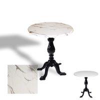 Dockers Çipa 1001 Döküm Ayak Yuvarlak Masa Çap 70cm - (Werzalit, Wermodin ve Allzalit Tabla) - Afyon Mermer