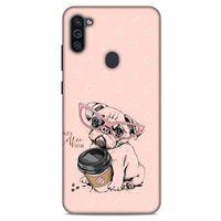 Animax Pugs COFEE Samsung Galaxy M11 Kılıf Desenli Silikon