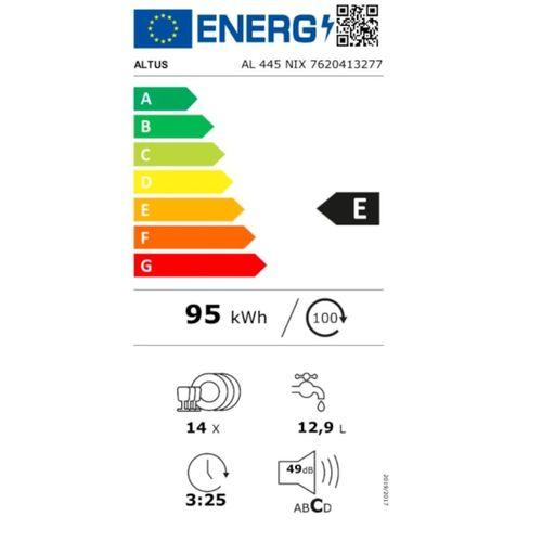 Altus AL 445 NIX 5 Programlı 14 Kişilik Bulaşık Makinesi
