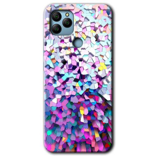 Potkal Hediye Fabrikası General Mobile GM 22 HD Baskılı Kılıf + 9D Tam Ekran Koruyucu - Mosaic Fragments Colorfull