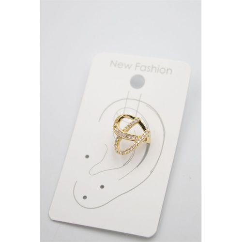 Taşlı Kıkırdak Küpe - Altın