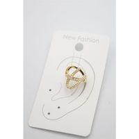 Taşlı Kıkırdak Küpe - Altın