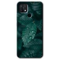 MRCİLETİSİM Oppo A15 Kılıf Kapak - Yağmurlu Yaprak +Hayalet Ekran Yandan Gözükmez
