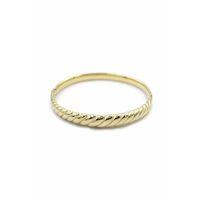 Çelik Kelepçe Bilezik - Altın