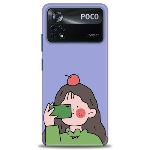 Xiaomi Poco X4 Pro 5G Kılıf HD Baskılı Kılıf - Yeşil Kız + Tam Ekran Koruyucu