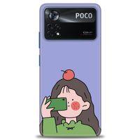 Xiaomi Poco X4 Pro 5G Kılıf HD Baskılı Kılıf - Yeşil Kız + Tam Ekran Koruyucu