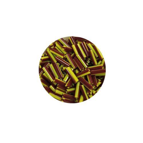 Uzun Boru Kesme Boncuk Çap 2mm Uzunluk 10 mm - 60 Gram - Koyu Kırmızı Sarı - BNC297