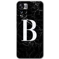 Xiaomi Redmi Note 11 Pro Plus 5G Kılıf HD Desen Baskılı Arka Kapak+Temperli Cam - Desenli B Harfi