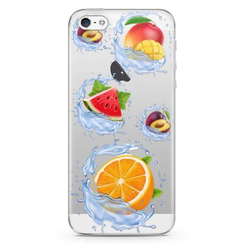 Apple iPhone 5 Kılıf Meyve Suları Arka Kapak Koruma Desenli Full Koruyucu