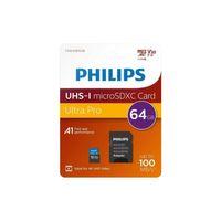 PHILIPS FM64MP65B, 64GB, SDXC, UHS-I, V30, Class10, MicroSD Kart Bellek (SD Adaptörlü)