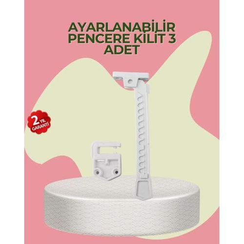 Cam Pencere Açılma Kontrol Kilidi Kolay Montaj 3’lü