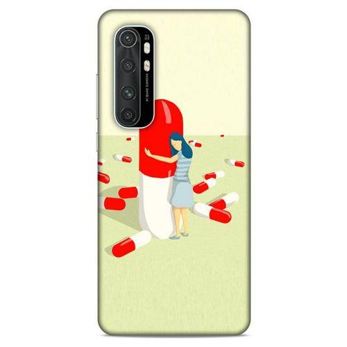 Xiaomi Mi Note 10 Lite Kılıf Depresyon (19) Kılıfları Kahve Turuncu