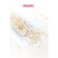 Uzun Boru Kesme Boncuk Çap 2mm Uzunluk 10 mm - 20 Gram - Açık Krem - BNC259