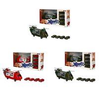 GARAJ SET POLİS AMBULANS ASKER TAŞIYICI HELİKOPTER ARB 3R
