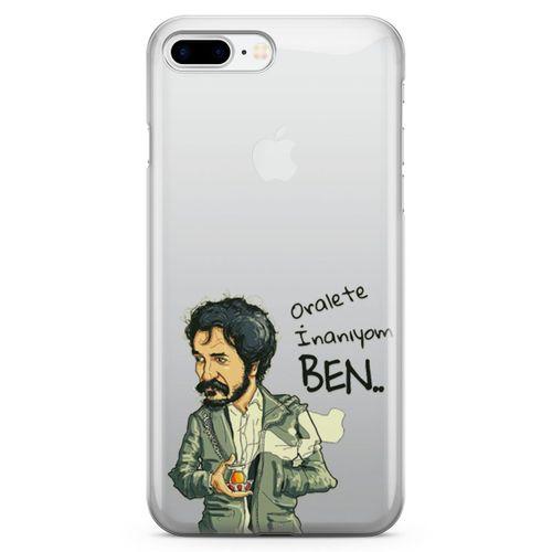 Apple iPhone 7 Plus Kılıf Caps Oraleti Seviyorum Ben Arka Kapak Koruma Desenli Full Koruyucu