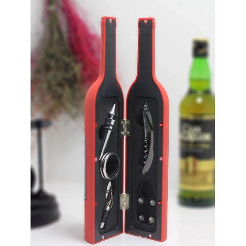 Şişe Tirbuşon Seti Büyük Kırmızı Alk2623