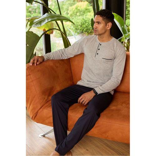 Erkek 9250 Erkek   Midi Yaka Pijama Takımı