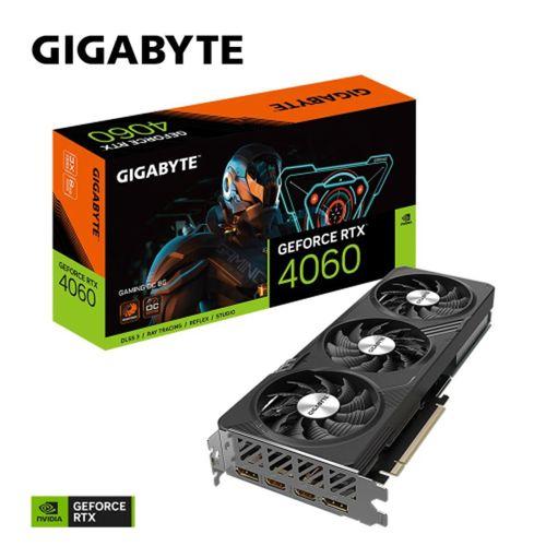 GIGABYTE GV-N4060GAMING OC-8GD, Rev.1.0, RTX4060 OC, 8Gb GDDR6, 128BIT, 3 Fanlı, 2xHDMI, 2xDP, GAMING Ekran KARTI