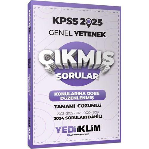 2025 KPSS Genel Yetenek Konularına Göre Düzenlenmiş Tamamı Çözümlü Çıkmış Sorular Yediiklim Yayınları