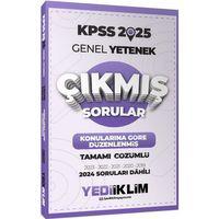 2025 KPSS Genel Yetenek Konularına Göre Düzenlenmiş Tamamı Çözümlü Çıkmış Sorular Yediiklim Yayınları