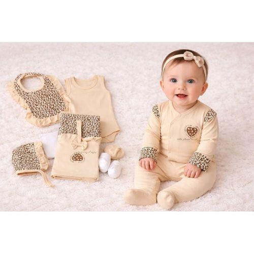 Leopar Desenli 8'li Yeni Doğan Seti