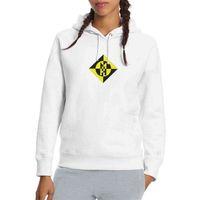Machine Head Baskılı Beyaz Kadın Kapşonlu Sweatshirt