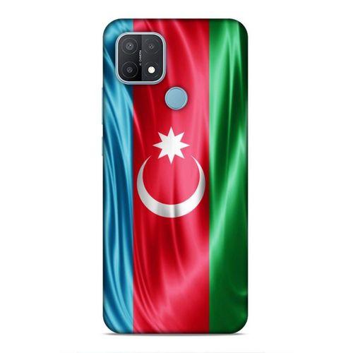 Oppo A15 Uyumlu Kılıf Azarbaijan (36) Glitter Kılıf Tam Bayrak