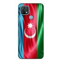 Oppo A15 Uyumlu Kılıf Azarbaijan (36) Glitter Kılıf Tam Bayrak
