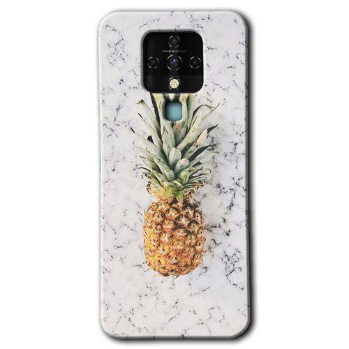 Tecno Camon 16 HD Baskılı Kılıf + 9D Tam Ekran Koruyucu - Ananas