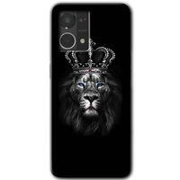 MRCİLETİSİM Oppo Reno 7 4G Kılıf HD Desen Baskılı Arka Kapak+Temperli Cam - King Lion