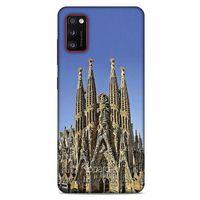 Samsung Galaxy A41 Kılıf Dünya Mimarisi (36) Glitter Kılıf La Sagrada Familia