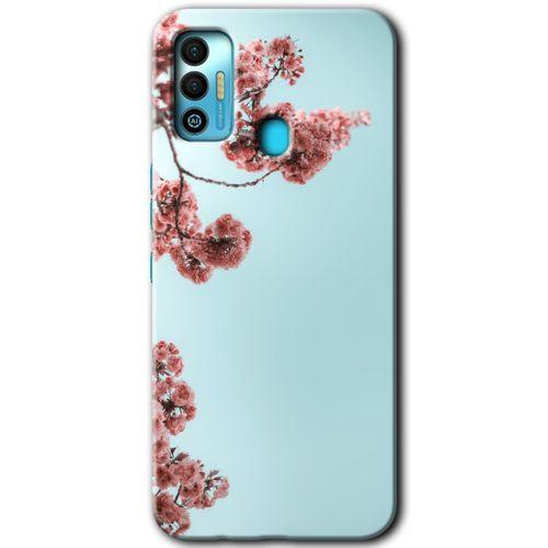 Potkal Hediye Fabrikası Tecno Spark 7T Kılıf HD Desen Baskılı Arka Kapak - Japon Çiçeği