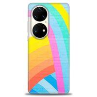 Huawei P50 Pro Kılıf HD Baskılı Kılıf - Renkli Duvar + Tam Ekran Koruyucu